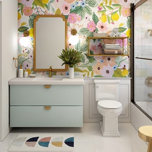 Цветная и яркая ванная комната: как преобразить санузел в Мазульском - mazulskij.mebel54.com | фото