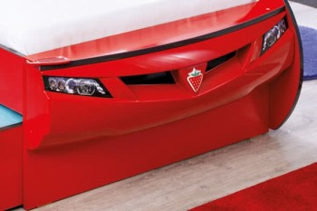 CARBED Кровать-машина Coupe с выдвижной кроватью Red 20.03.1306.00 в Мазульском - mazulskij.mebel54.com | фото