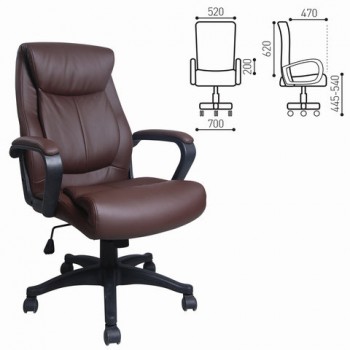Кресло офисное BRABIX Enter EX-511 (коричневый) в Мазульском - mazulskij.mebel54.com | фото