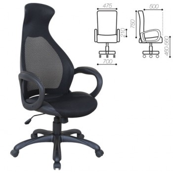 Кресло офисное BRABIX Genesis EX-517 (черное) в Мазульском - mazulskij.mebel54.com | фото