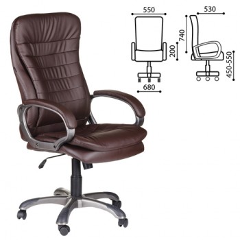 Кресло офисное BRABIX Omega EX-589 (коричневое) в Мазульском - mazulskij.mebel54.com | фото
