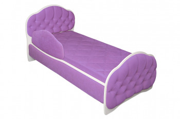 Кровать 170 Гармония 67 Светло-фиолетовый (мягкий бортик) в Мазульском - mazulskij.mebel54.com | фото