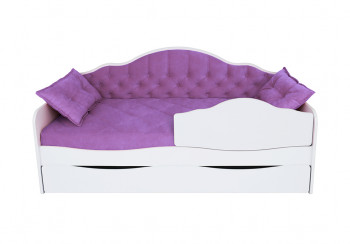 Кровать 170 серии Иллюзия Лайт 1 ящик 32 Фиолетовый (подушки) в Мазульском - mazulskij.mebel54.com | фото